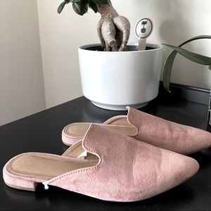 Blush Suede Mule